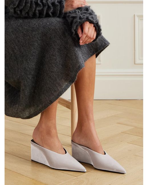 Alaïa White Pointed-Toe Mules