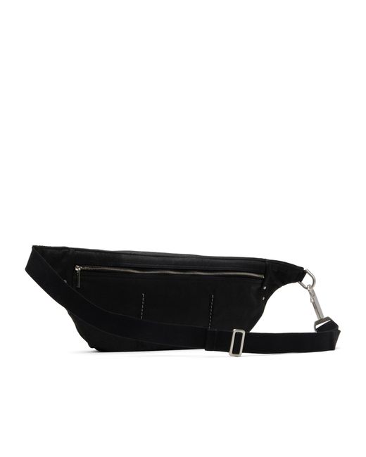 Rick Owens Black Zippered Crossbody Bag for men