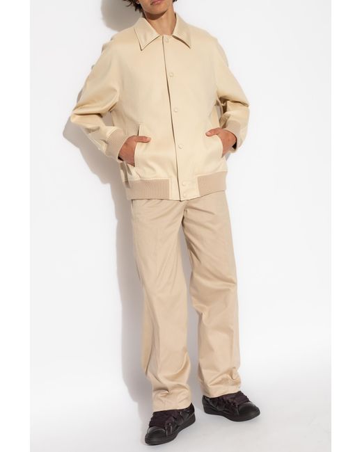 Lanvin Natural Buttoned Long-Sleeved Bomber Jacket for men