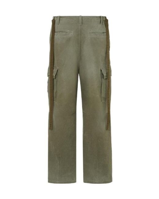 Fendi Green Cotton Trousers for men