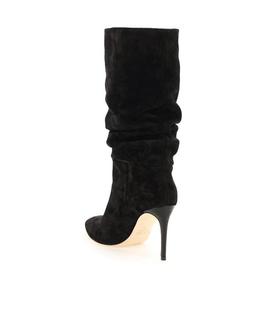 Paris Texas Black Slouchy Pointed Toe Boots