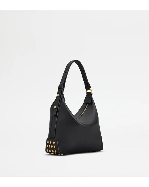 Tod's Black Mini Studded Shoulder Bag