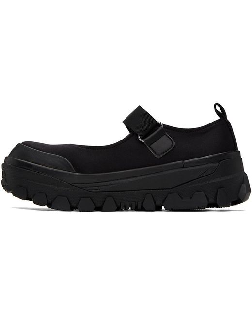 Amomento Black Vibram Mary Jane Loafers