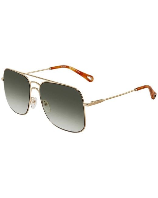 Chloé Green Square Sunglasses