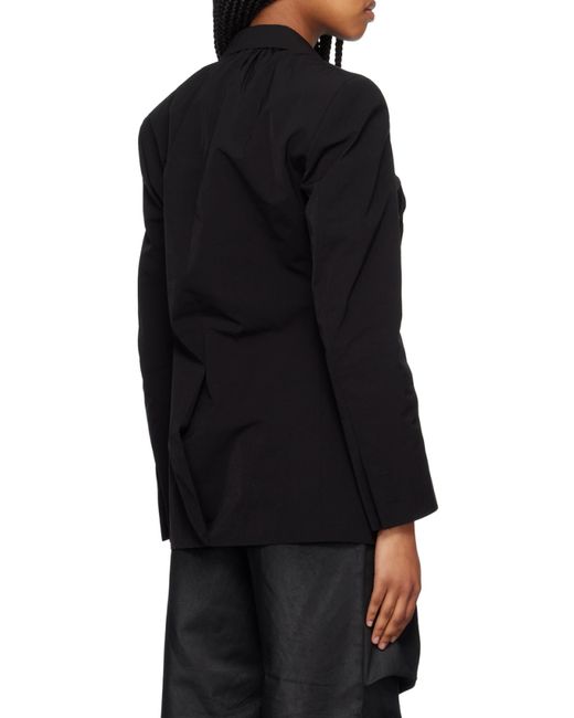 we11done Black Pleated Suit Coat