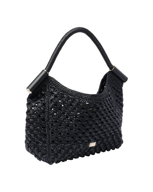 Dolce & Gabbana Black Logo Plaque Handbag