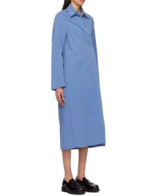 Our Legacy Blue Machine Longline Shirt Dress