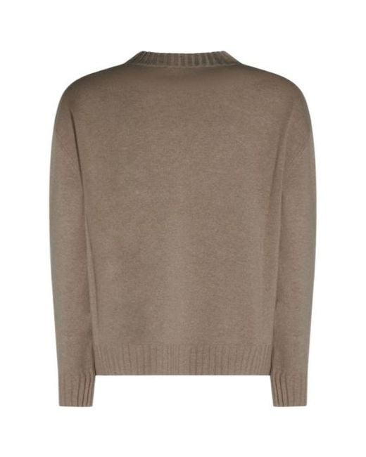 Fabiana Filippi Brown Ribbed Hem Knitted Sweater