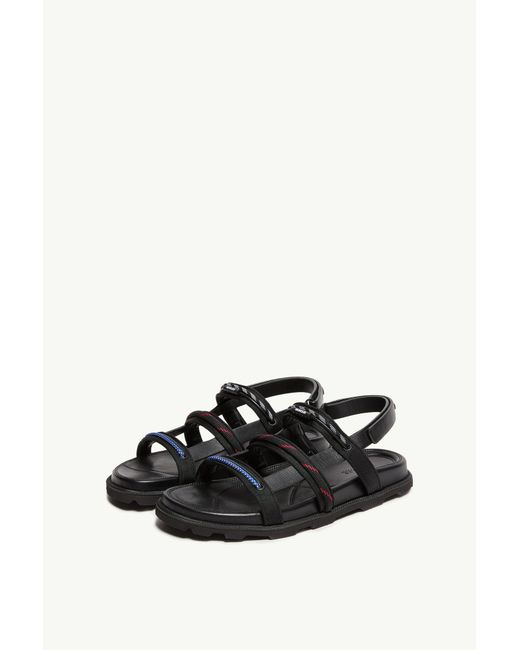 Moncler Black Vera Isla Leather Sandals