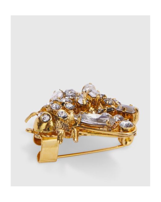 Ermanno Scervino Metallic Bee Brooch