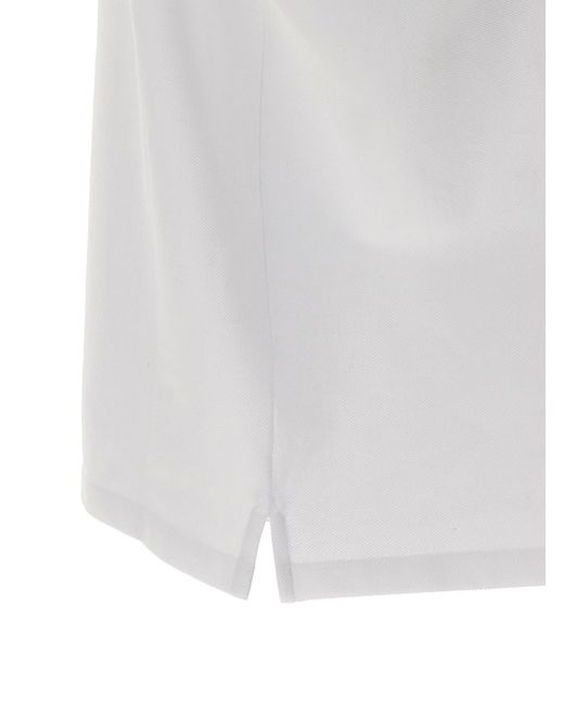 Bally White Polo Shirt With Embroidery for men