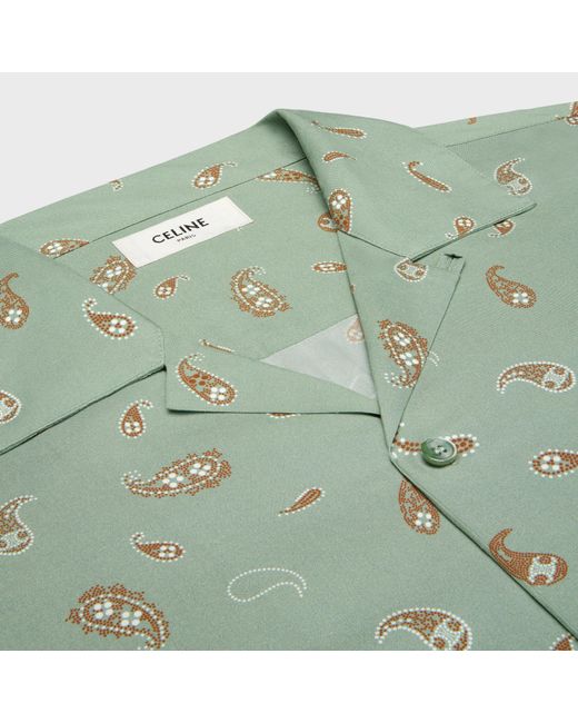 Céline Green Bowling Shirt for men