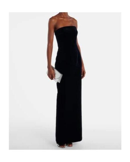 Emilia Wickstead Black Laelia Cotton Velvet Gown