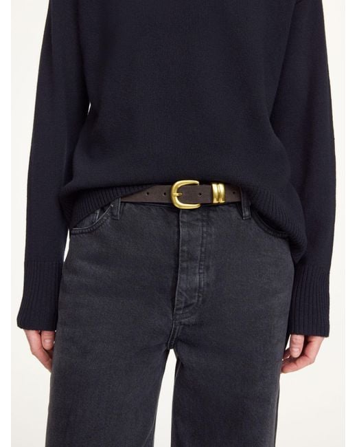 By Malene Birger Metallic Zoilo Buckled Belt