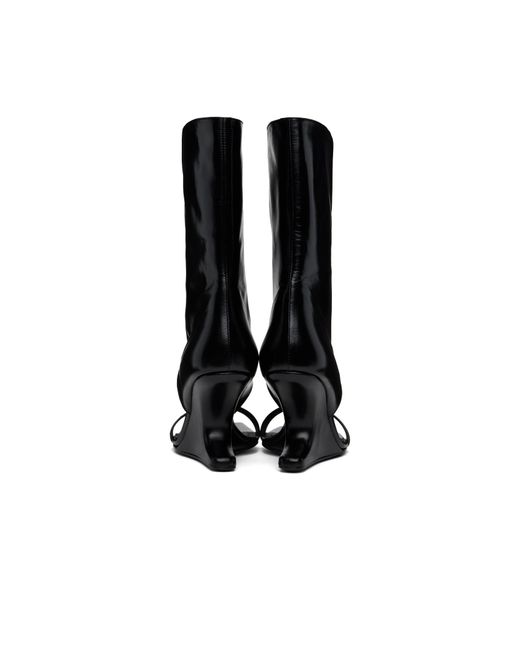 Rick Owens Black Hollywood Cantilever High Heel Sandals