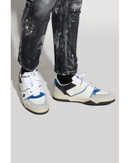 DSquared² White Spiker Low-Top Sneakers