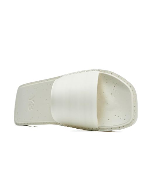 Y-3 White Water Square Toe Slides