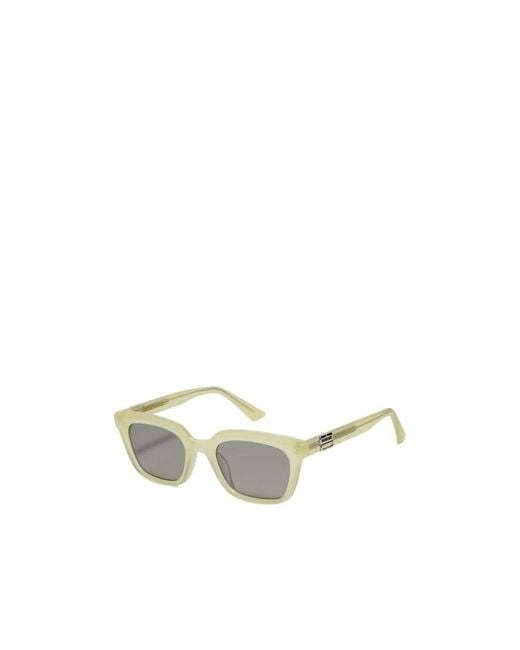 Gentle Monster White Musee Rectangular Sunglasses for men