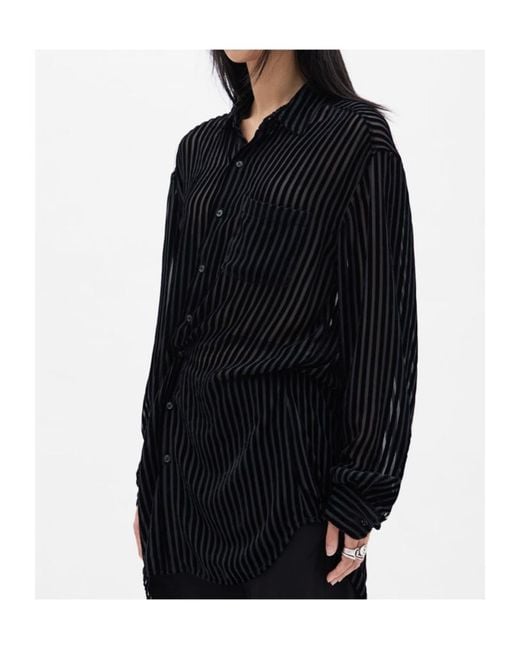 Ann Demeulemeester Black Striped Shirt