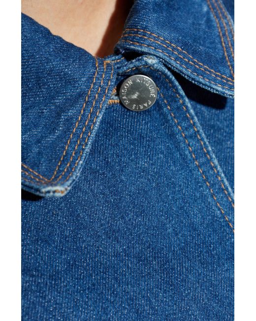 Maison Kitsuné Blue Maison Kitsuné Denim Cropped Jacket