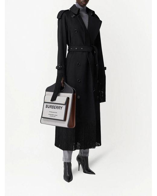 Burberry Gray Medium Pocket Tote Bag