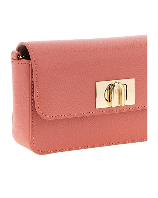 Furla Pink Mini 1927 Leather Crossbody Bag
