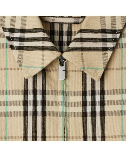Burberry Natural Vintage Check Zipped Jacket for men