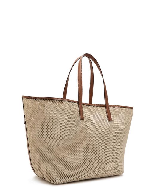 Moncler Natural Woven Leather Tote Bag