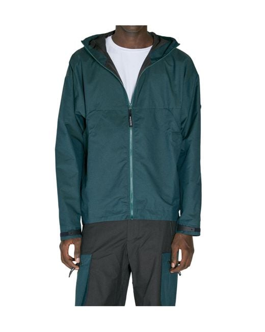 District Vision Green Zip-Up Hooded Hiking Jacket for men
