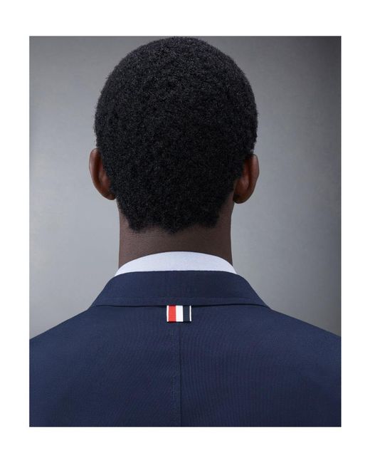 Thom Browne Blue Bar Striped Double-Breasted Blazer for men