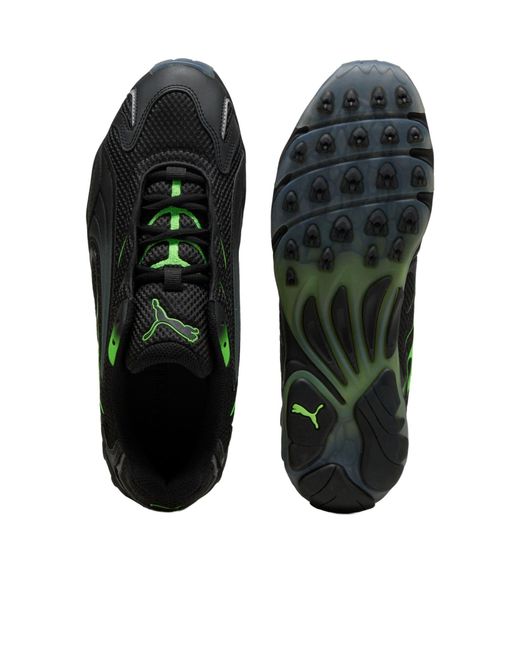 PUMA Black Inhale Colour Shifting Lace-Up Sneakers for men