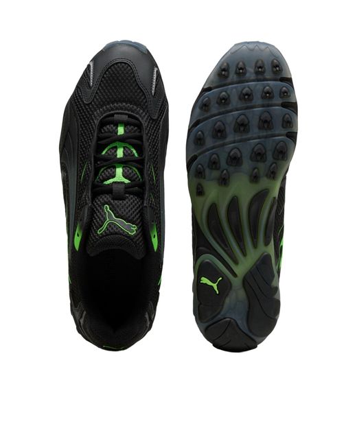 PUMA Black Inhale Colour Shifting Lace-Up Sneakers for men
