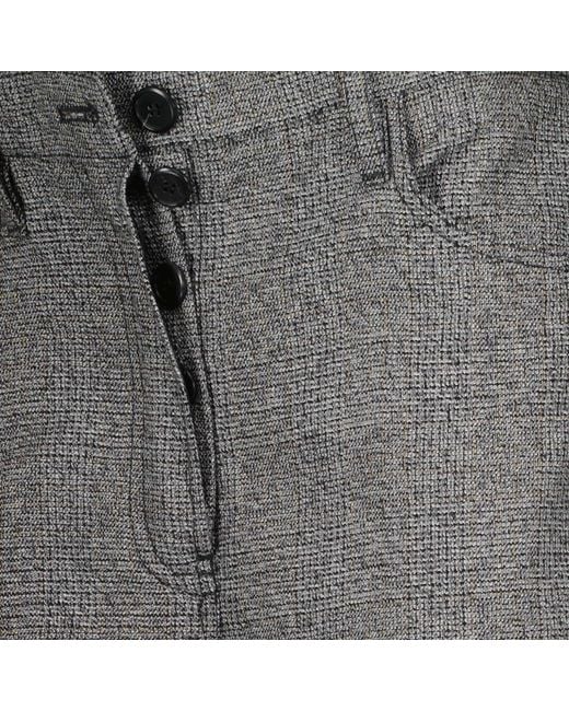 Prada Gray Triangle-Patch Pleat-Detailed Trousers