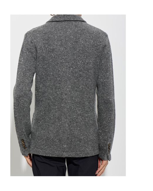 Eleventy Gray Long-Sleeve Cardigan for men