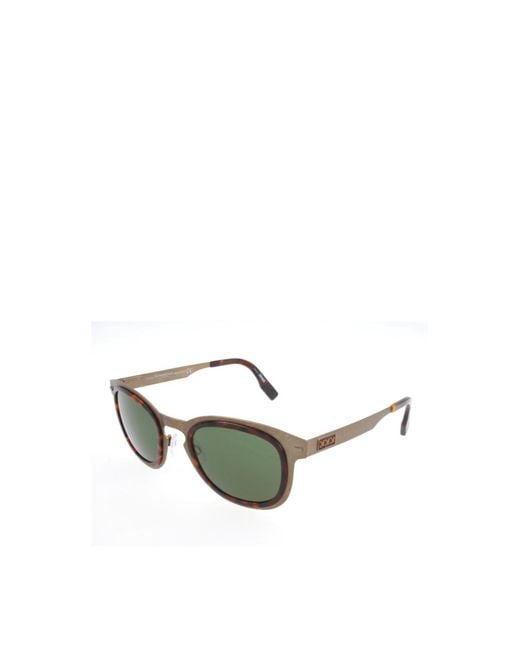 Zegna Green Round-Frame Sunglasses for men