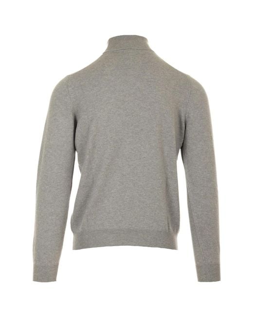 Gran Sasso Gray Long Sleeve Turtleneck Jumper for men