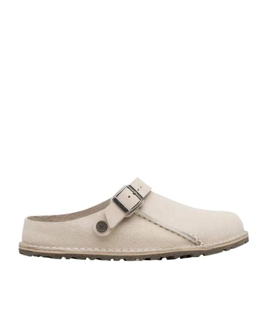 Birkenstock White Lutry Premium Suede Sneakers for men