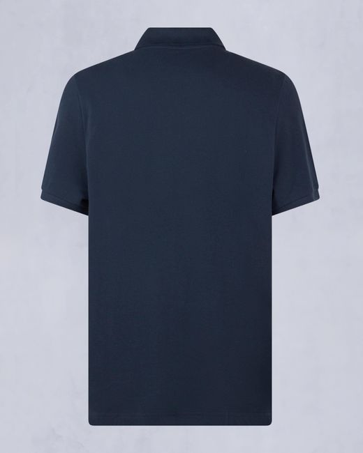 Moose Knuckles Blue Short-Sleeved Polo Shirt for men