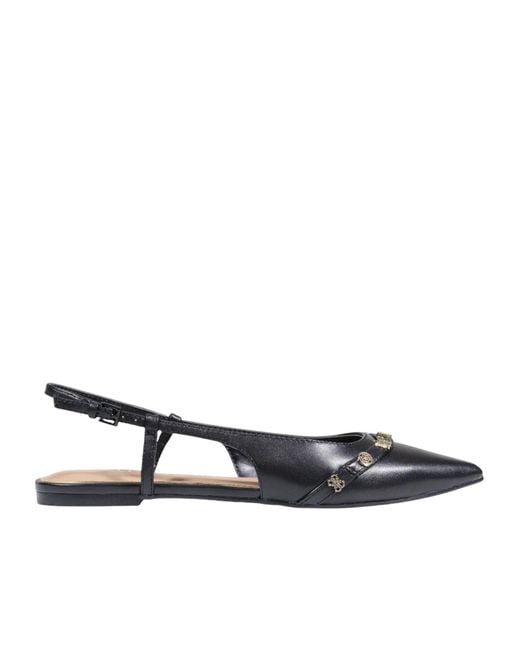 Guess Black Point-Toe Flat Pumps