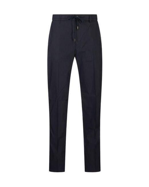 Peserico Blue Regular Fit Drawstring Track Pants for men