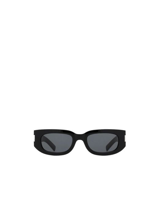 Saint Laurent White Eyewear Rectangular Frame Sunglasses for men