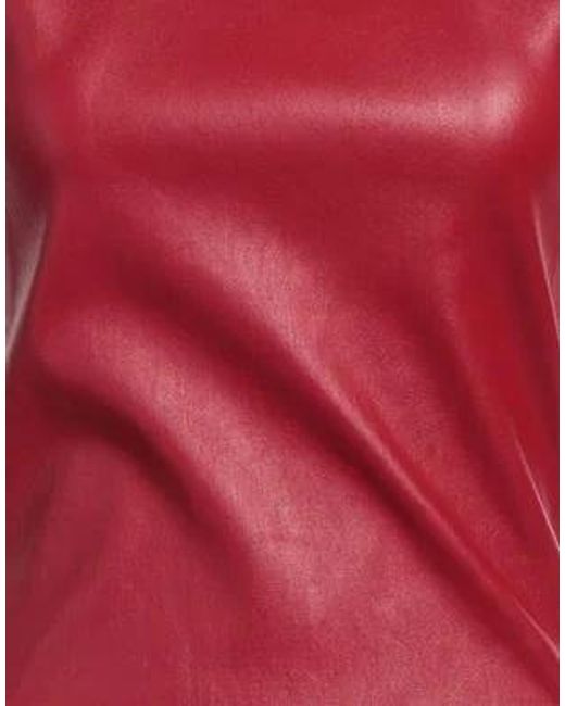 Rick Owens Red Sleeveless Square-Neck Tank Top
