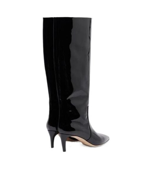Paris Texas Black Pointed-Toe Stiletto-Heel Over-The-Knee Boots
