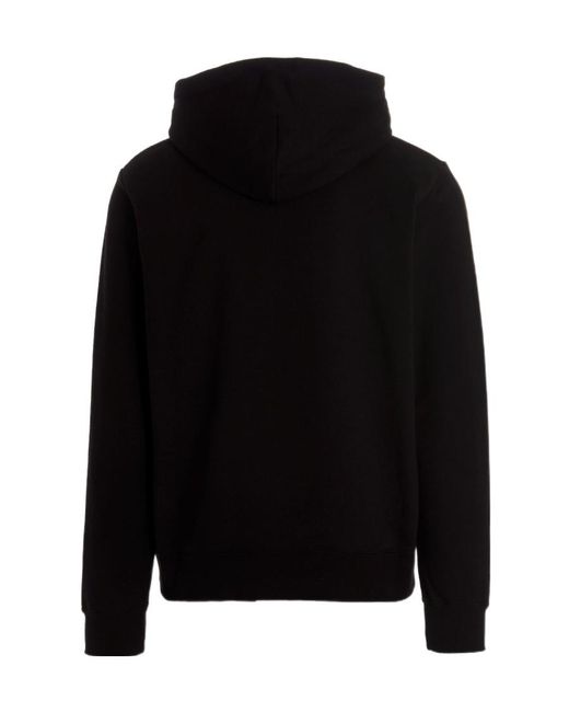 Gcds Black Graphic Printed Long-Sleeved Hoodie for men