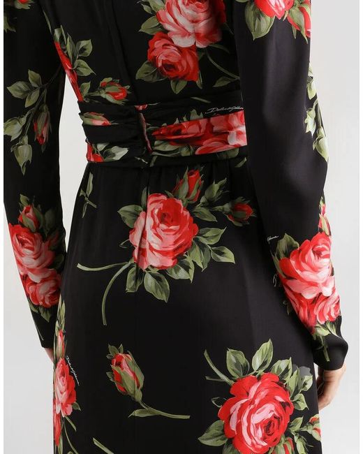 Dolce & Gabbana Black Long-Sleeved Dress