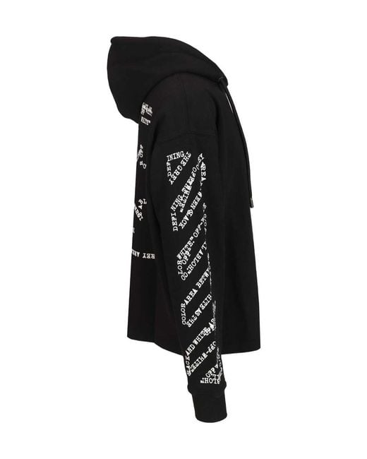 Off-White c/o Virgil Abloh Black Diag Arrow Print Hoodie for men