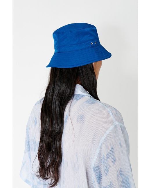 Our Legacy Blue Dropped Brim Bucket Hat for men