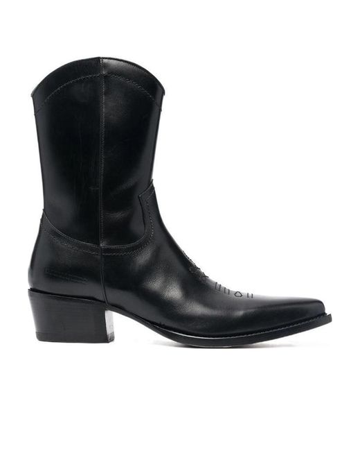 DSquared² Black Pointed-Toe Ankle Boots for men