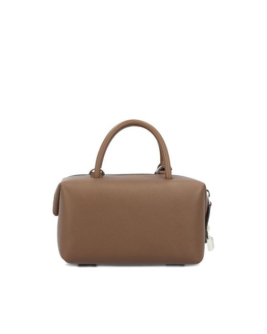 Max Mara Brown Zippered Shoulder Bag