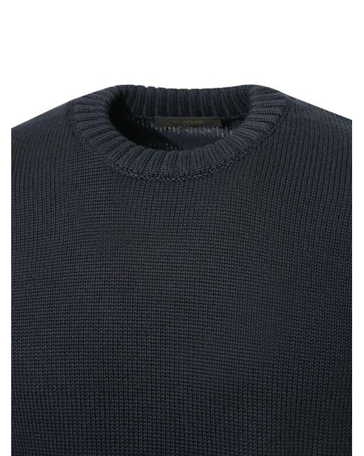 Zanone Black Crew Neck Knitted Sweater for men